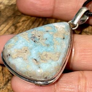 Caribbean Larimar Pendant 2”